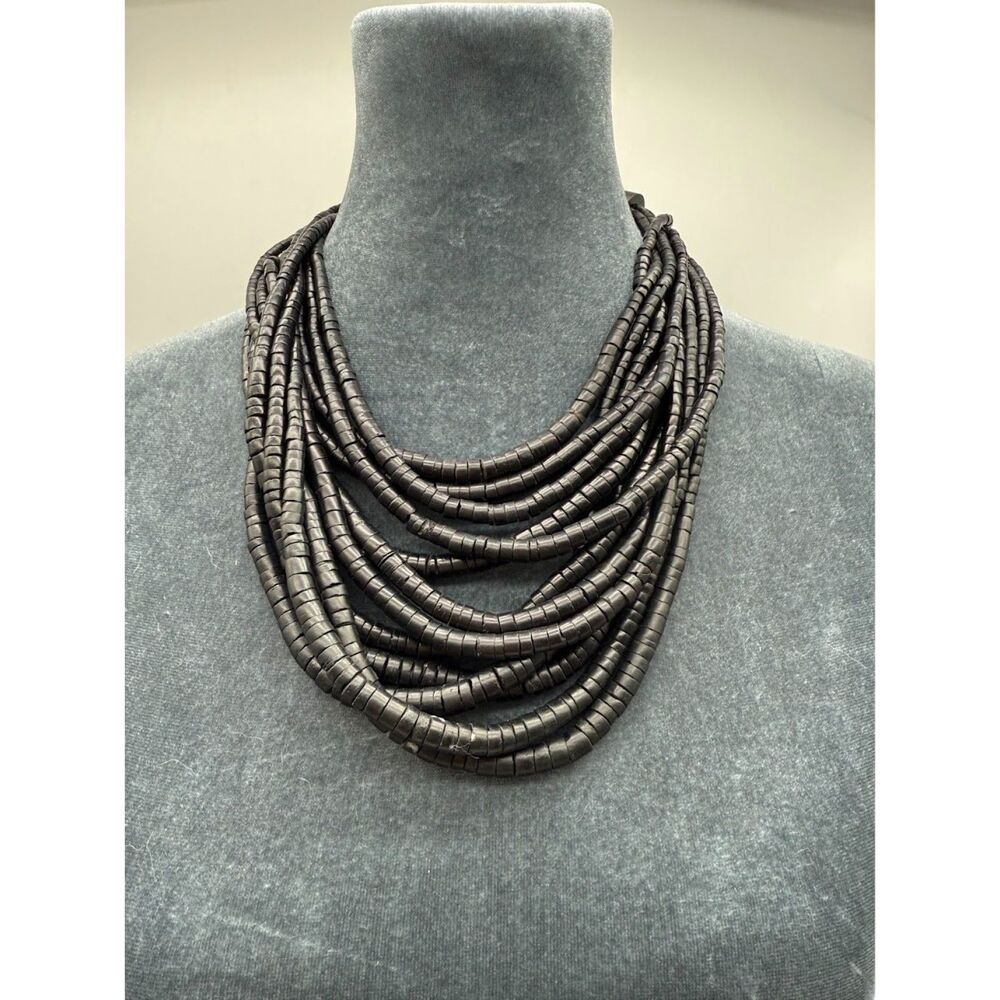 Black 12 strand necklace